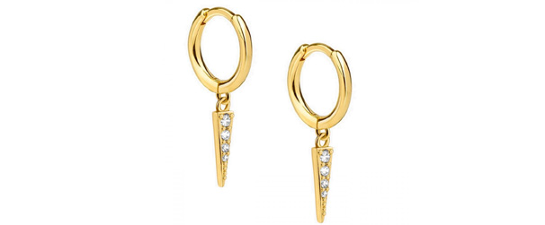 Pendientes Aro Triángulo Largo - Mezea by Brelery